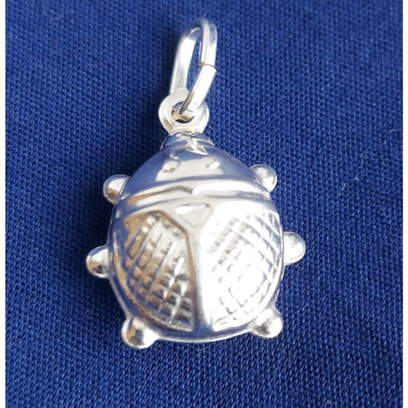 Sterling Silver Ladybug Charm 925 Italy Necklace Bracelet Charm Pendant Gift - Picture 1 of 4